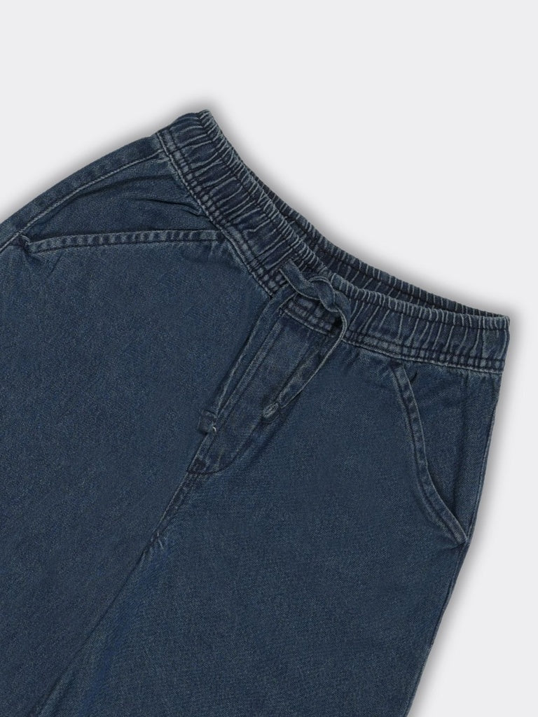 Girls Dark Blue Mid-Rise Full Length Jeans