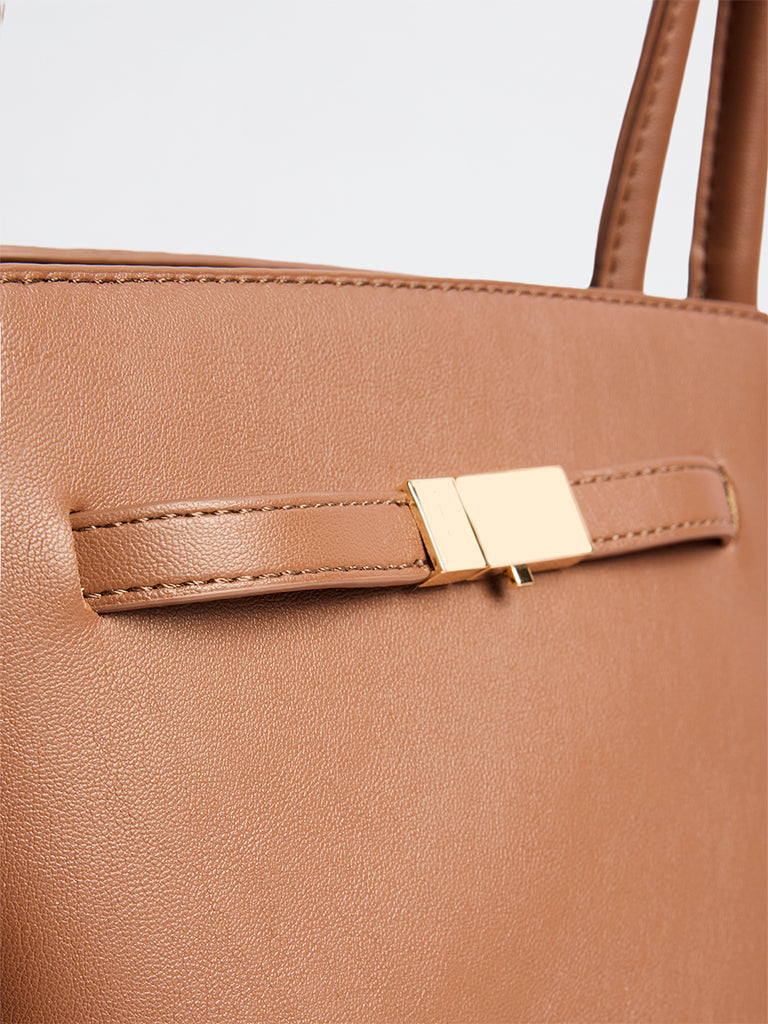 Westside Brown Oversized Tote Bag