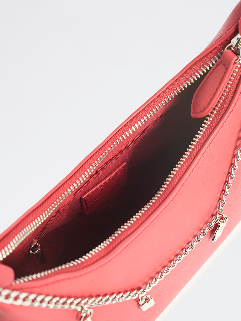 Westside Pink Charms-Detail Shoulder Bag