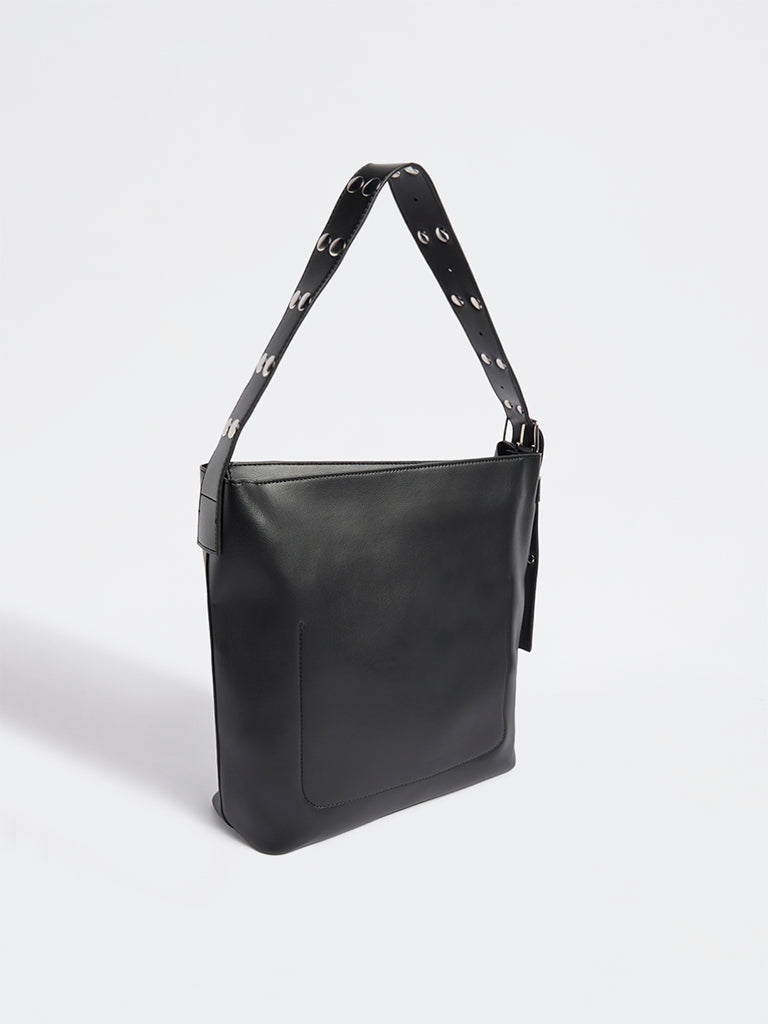 Westside Black Studded Shoulder Bag