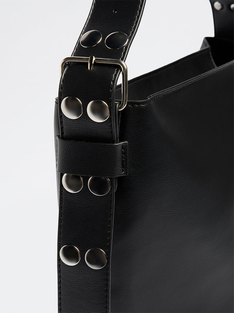 Westside Black Studded Shoulder Bag