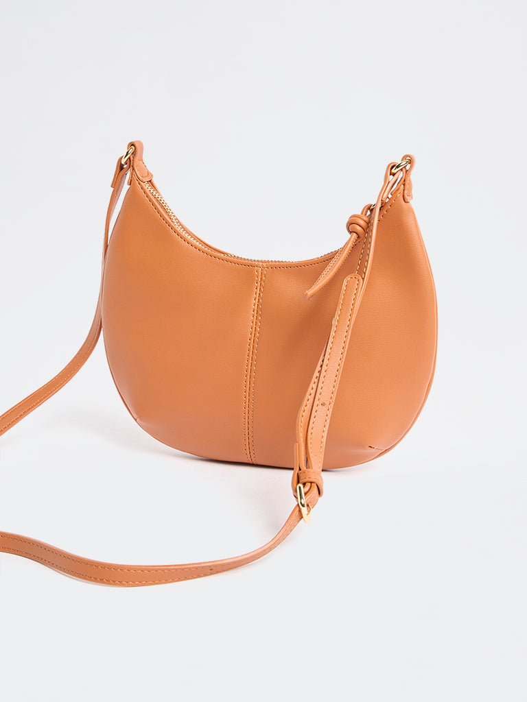 Westside Tan Crescent Sling Bag