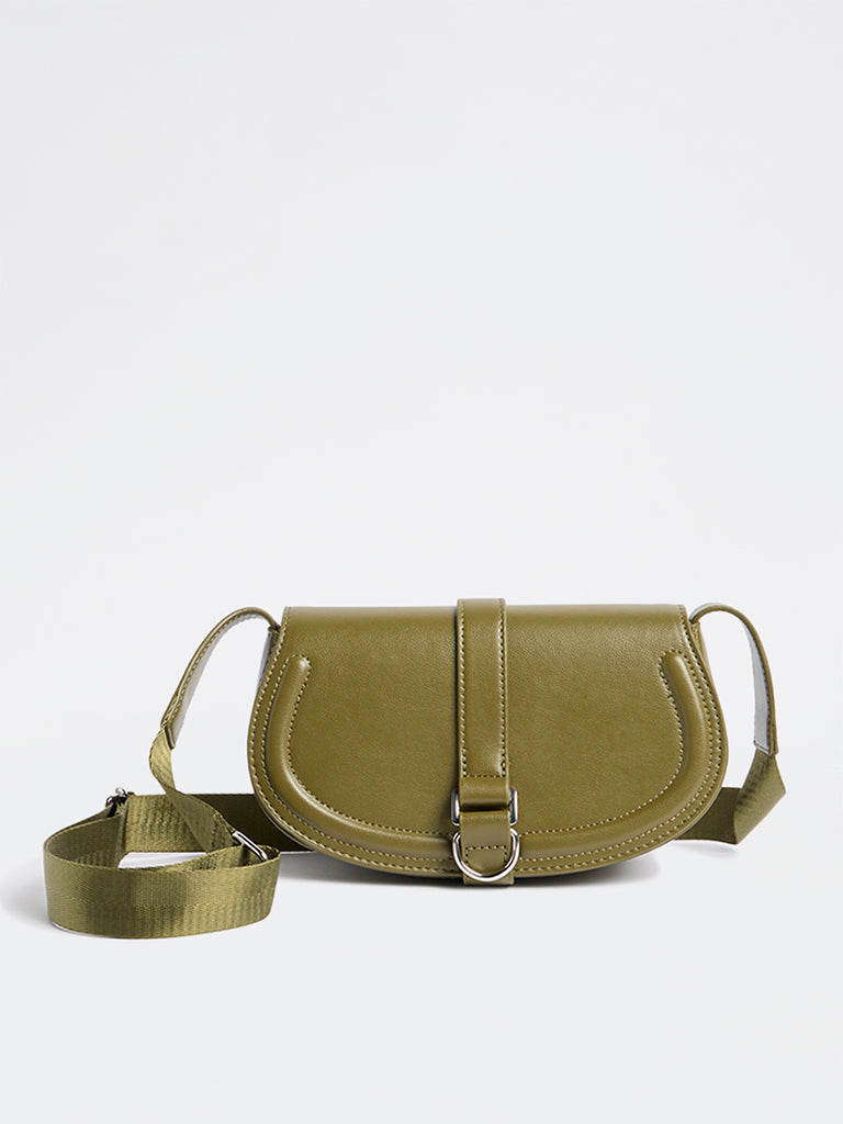 Westside Olive Saddle Sling Bag