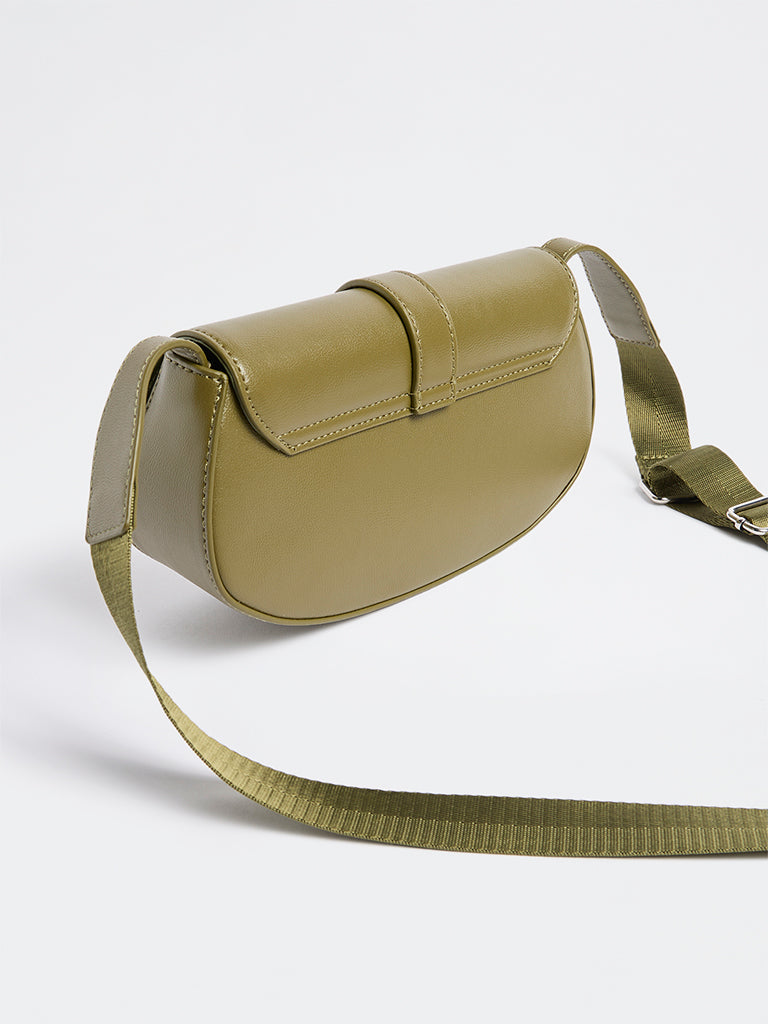 Westside Olive Saddle Sling Bag