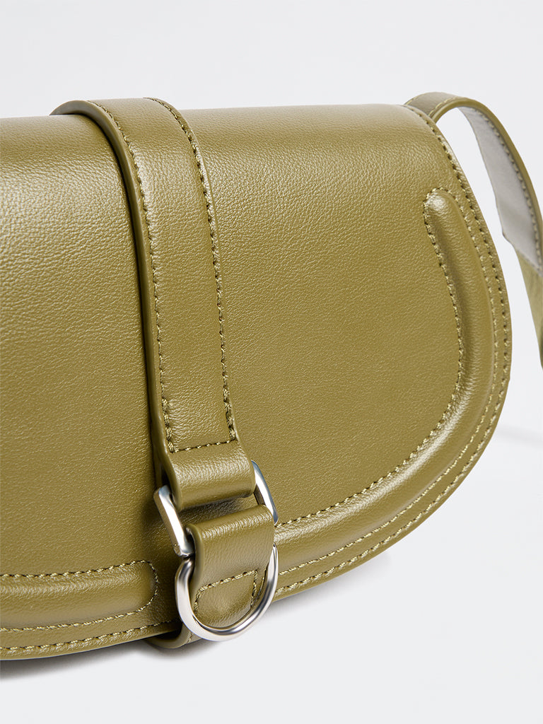 Westside Olive Saddle Sling Bag