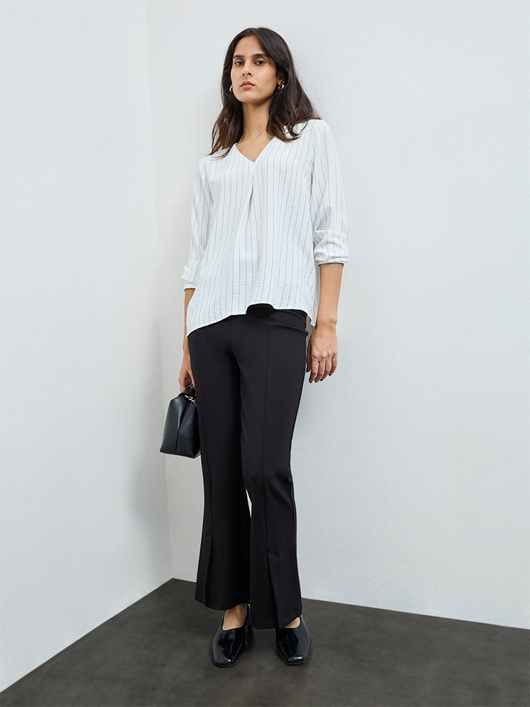 Wardrobe White Striped Blouse