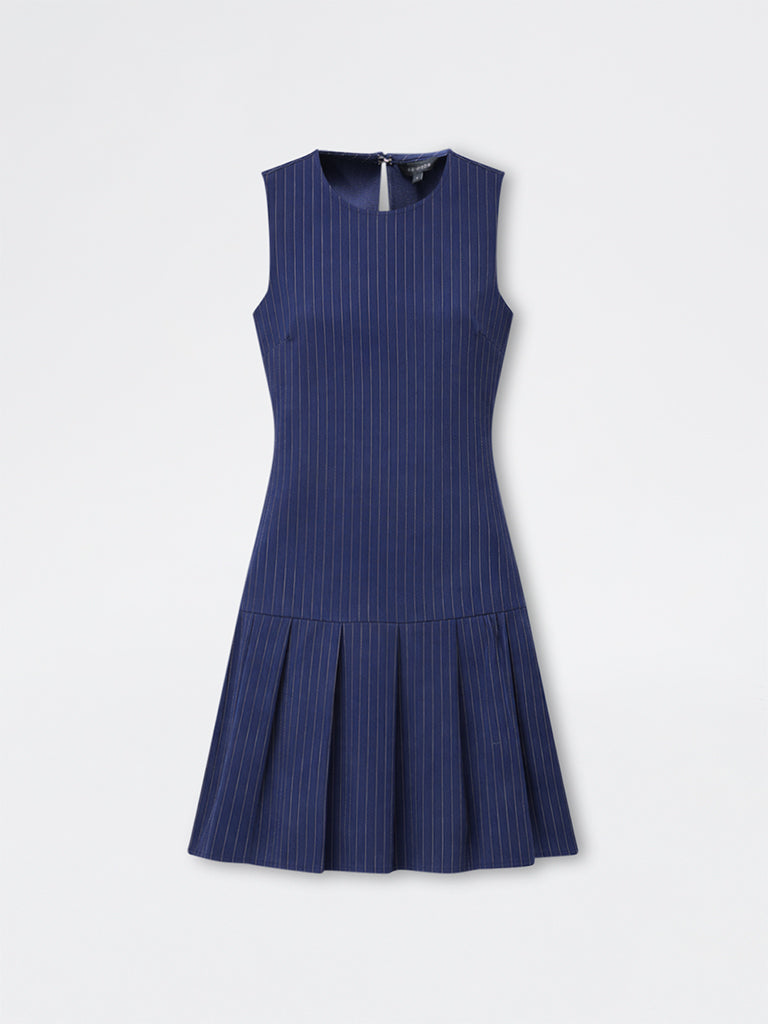 Buy Wardrobe Navy Striped Drop Waist Dress from Westside