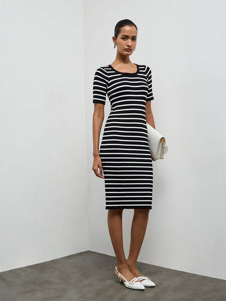 Wardrobe Black White Striped Bodycon Dress Preppy Vertical Black White Striped Bodycon Mini Dress Wardrobe Black White Striped Bodycon Dress Preppy Vertical Black White Striped Bodycon Mini Dress