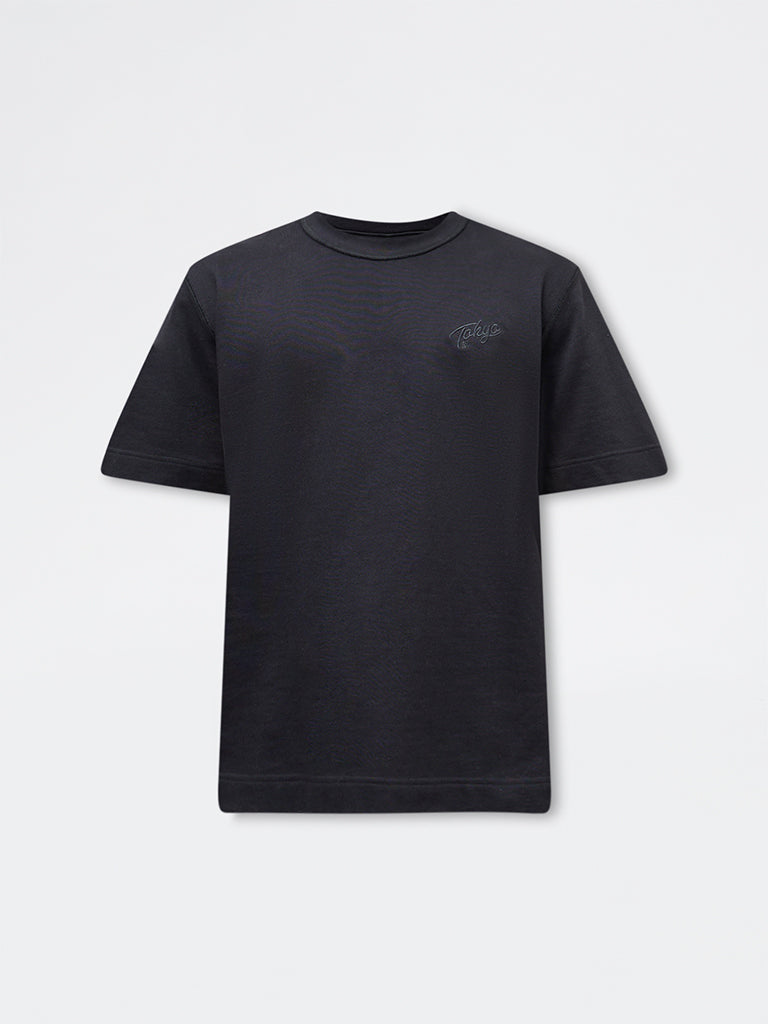 Nuon Black Text Design Relaxed-Fit Cotton T-Shirt