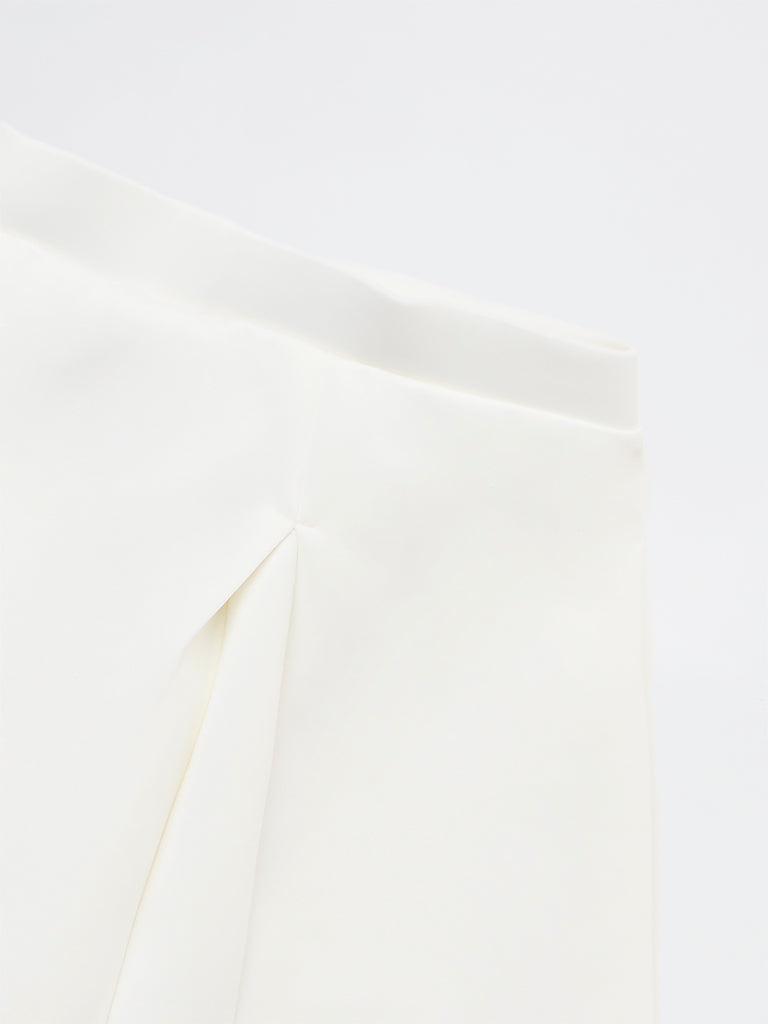 HOP Kids Girls White Striped High-Rise Skirt