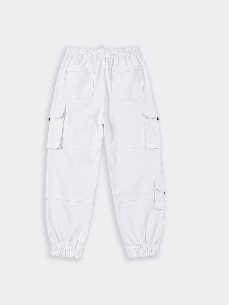 Boys Off-White Multi Pocket Cotton-Blend Cargo Pants