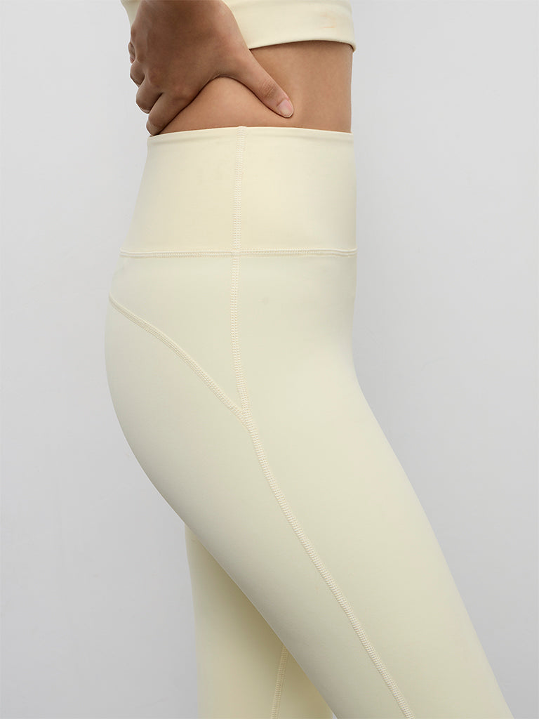 Nuoflexx Light Yellow High Rise Yoga Pants
