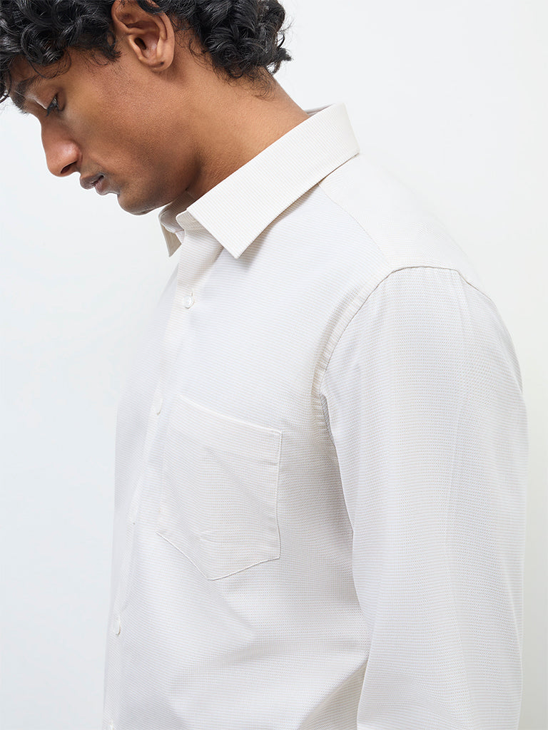 how should a dress shirt fit sleeves Cream Sandoval Short Sleeve Custom Shirt main image 1