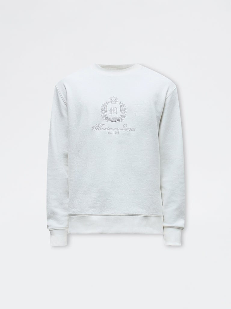 Nuoflexx Off-White Relaxed-Fit Cotton-Blend Sweatshirt