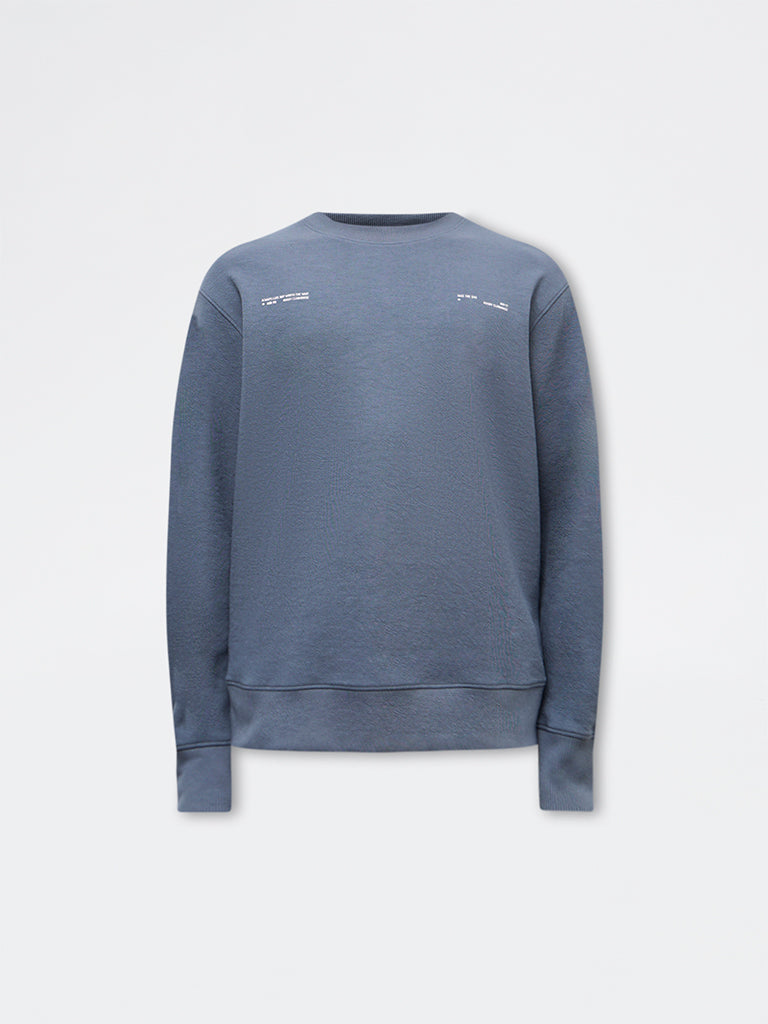Nuoflexx Dusty Blue Typographic Relaxed-Fit Sweatshirt