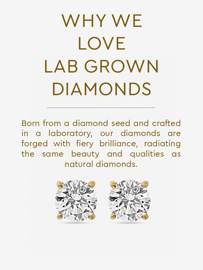 Classic Comet Solitaire Lab Diamond Stud Earring