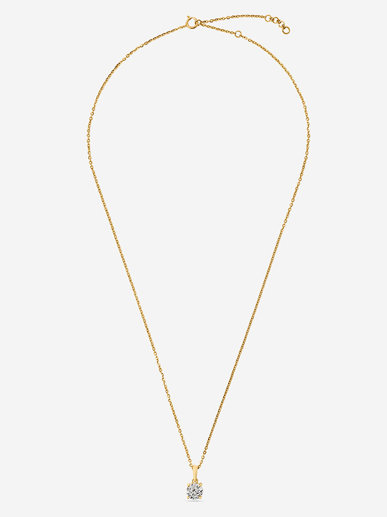 Petite Comet Solitaire Lab Diamond Pendant