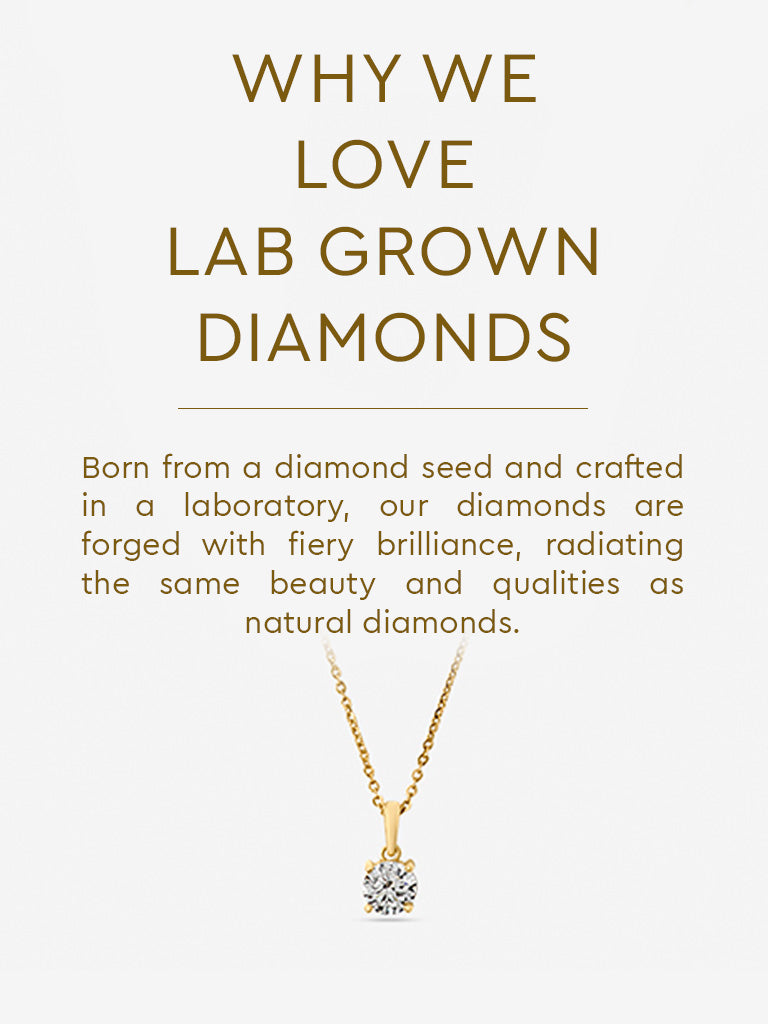 Petite Comet Solitaire Lab Diamond Pendant