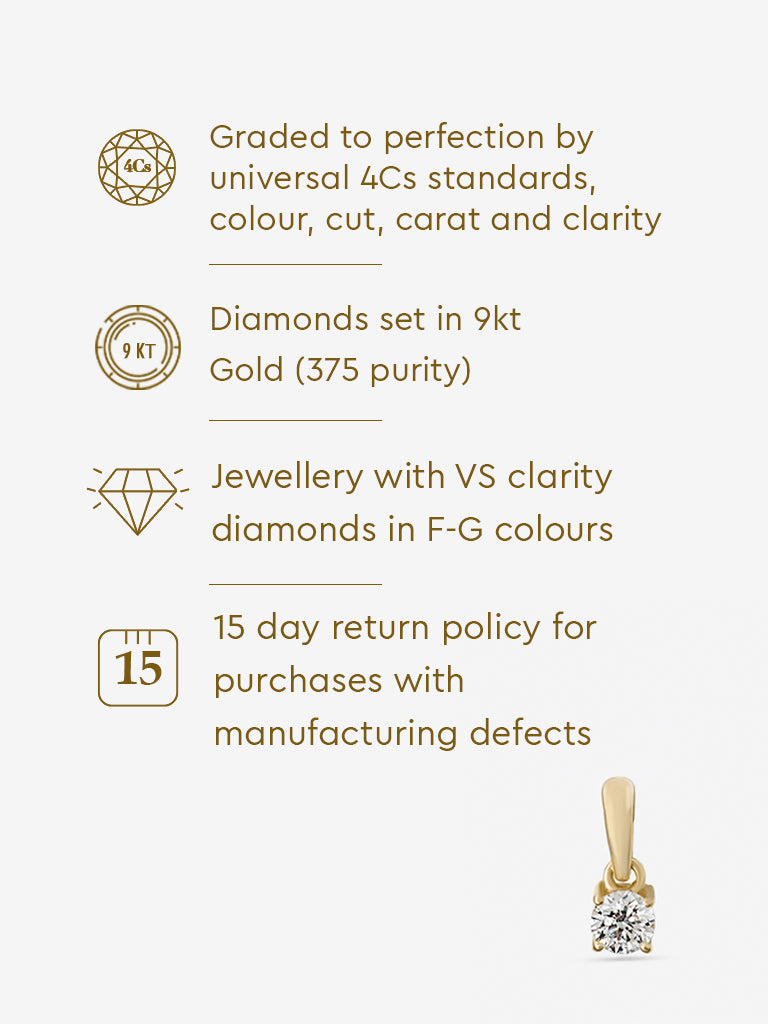 Micro Comet Solitaire Lab Diamond Pendant