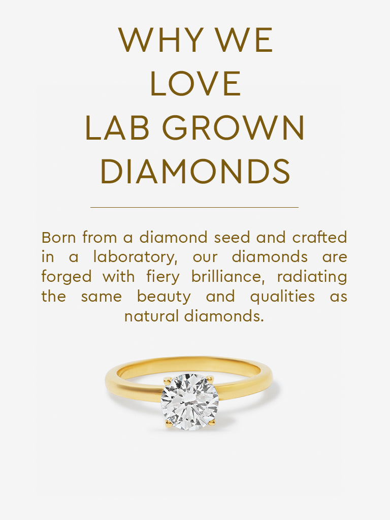 Petite Comet Solitaire Lab Diamond Ring