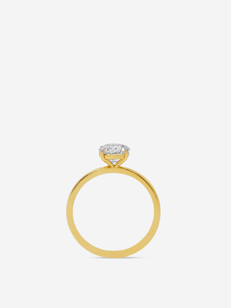 Petite Comet Solitaire Lab Diamond Ring