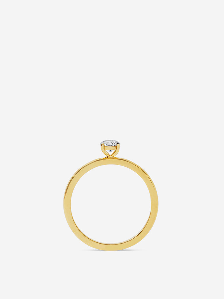 Micro Comet Solitaire Lab Diamond Ring
