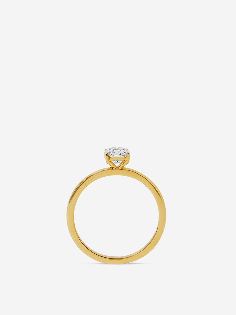 Mini Comet Solitaire Lab Diamond Ring