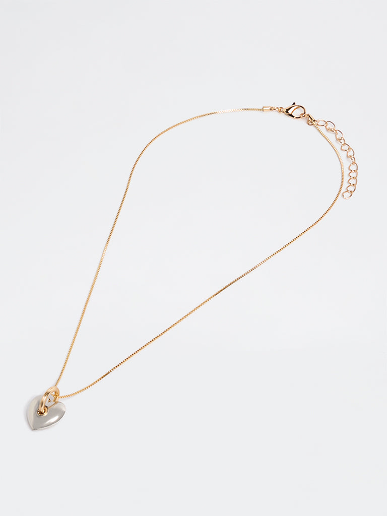 Westside Accessories Gold Heart Pendant Necklace