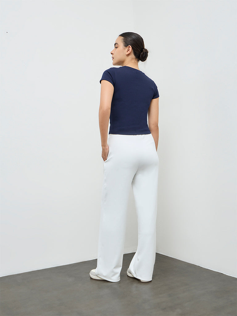 Nuoflexx White High-Rise Pants