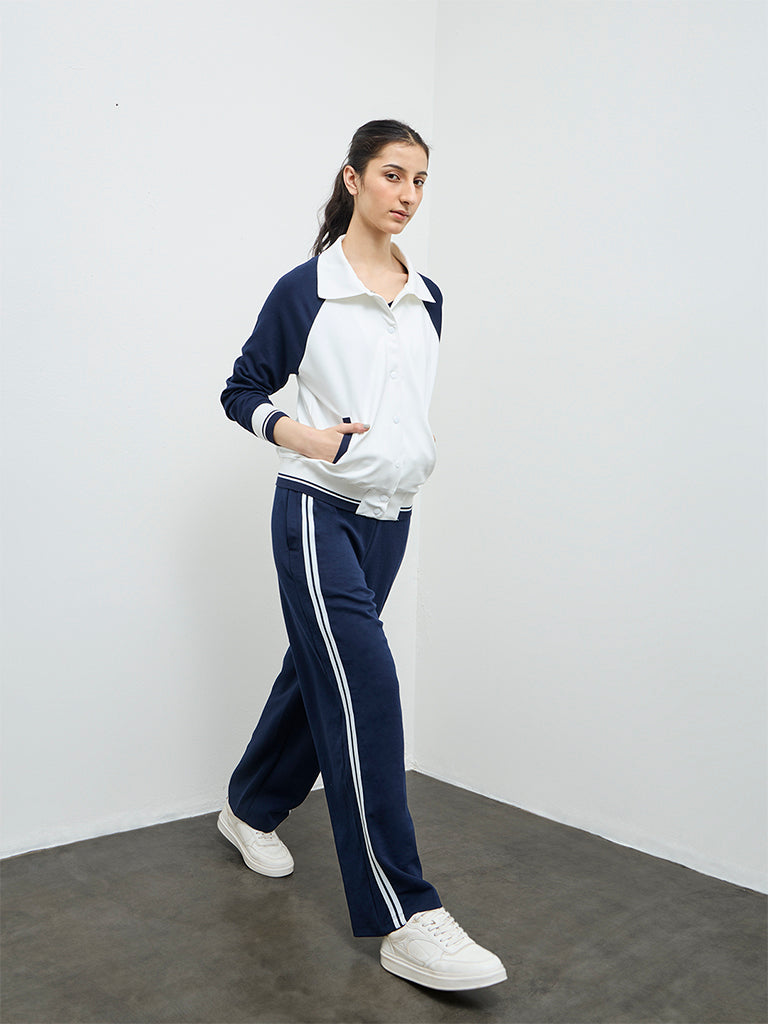 Nuoflexx White Colour-Blocked Jacket