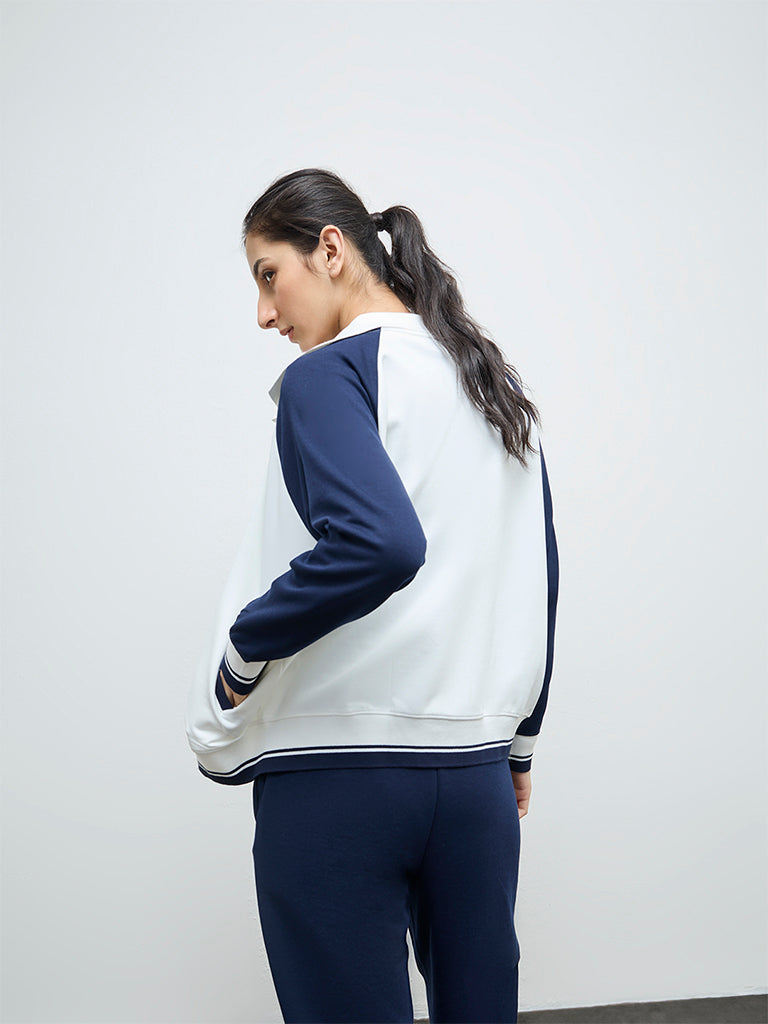 Nuoflexx White Colour-Blocked Jacket