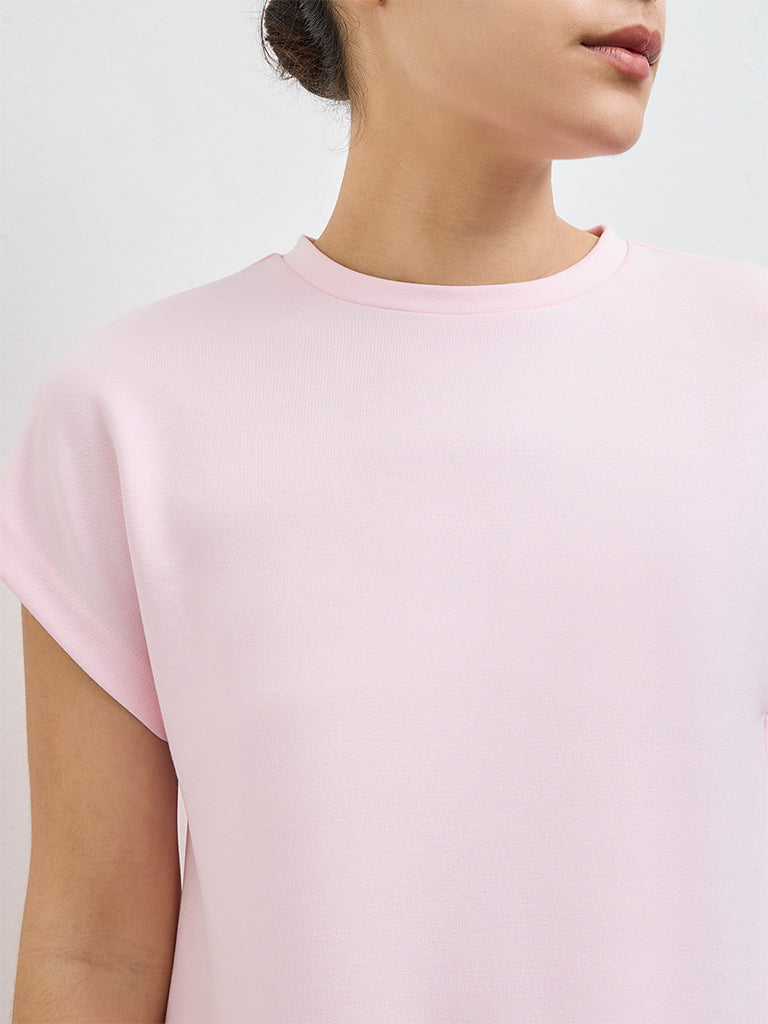 Nuoflexx Pink Solid T-Shirt