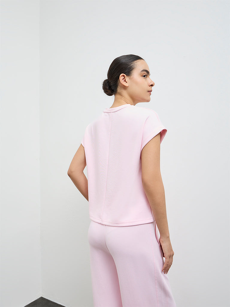 Nuoflexx Pink Solid T-Shirt
