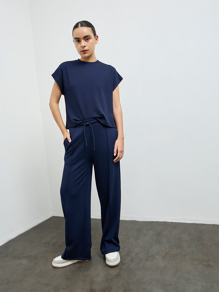 Nuoflexx Navy Solid T-Shirt