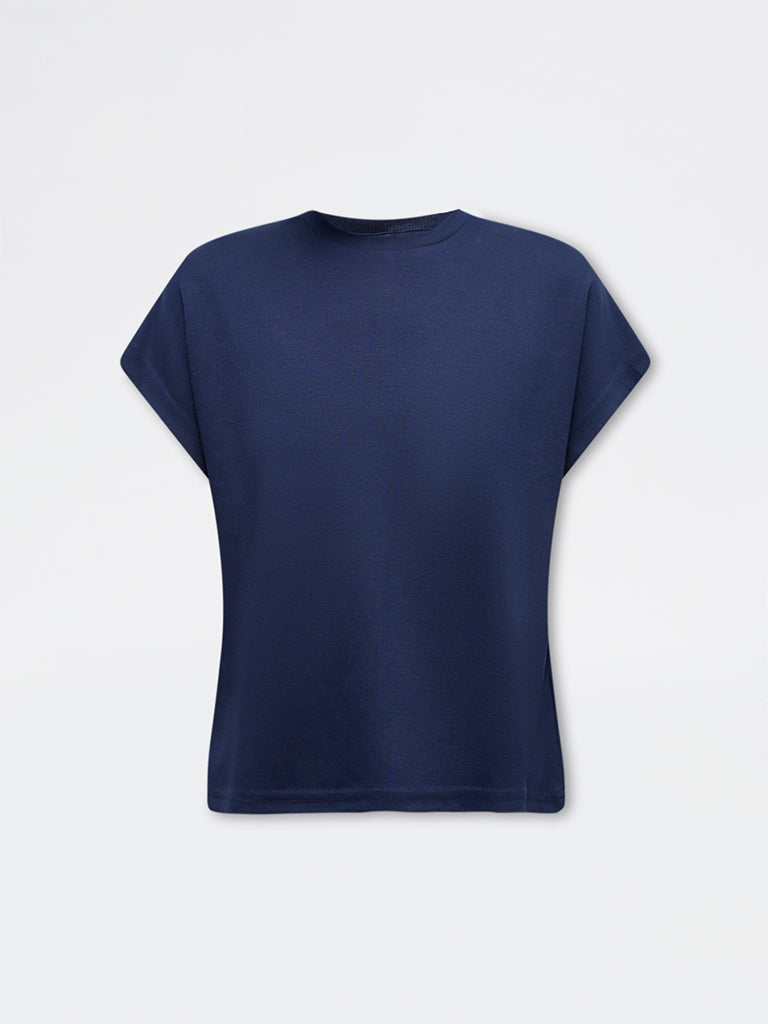 Nuoflexx Navy Solid T-Shirt