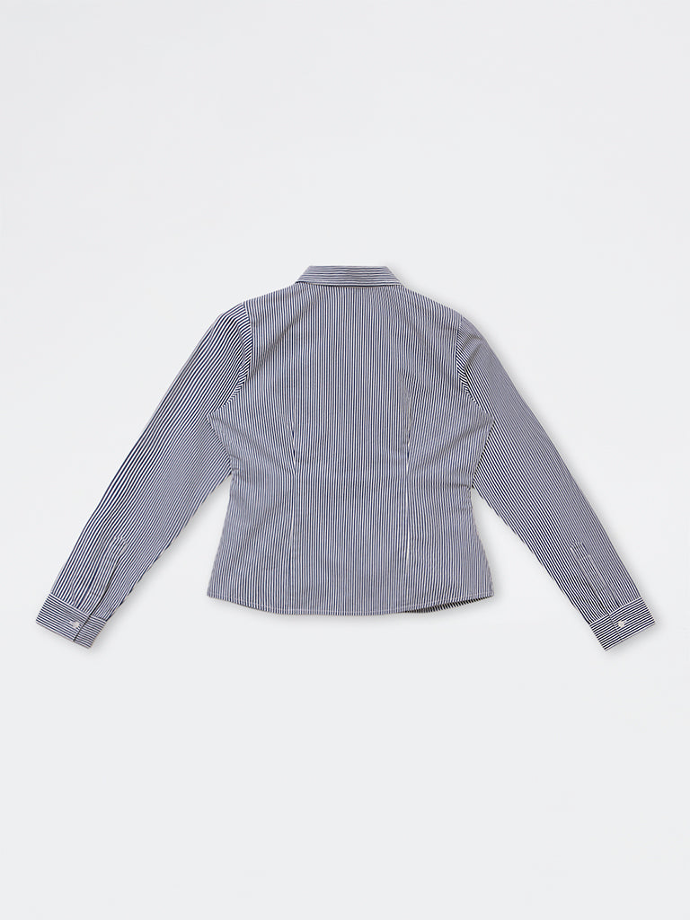 Nuon Navy Zip-Front Shirt
