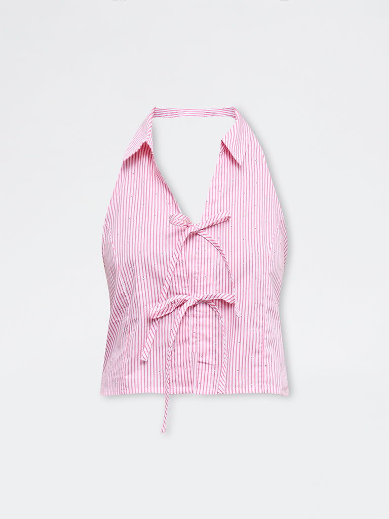 Nuon Pink Striped Top