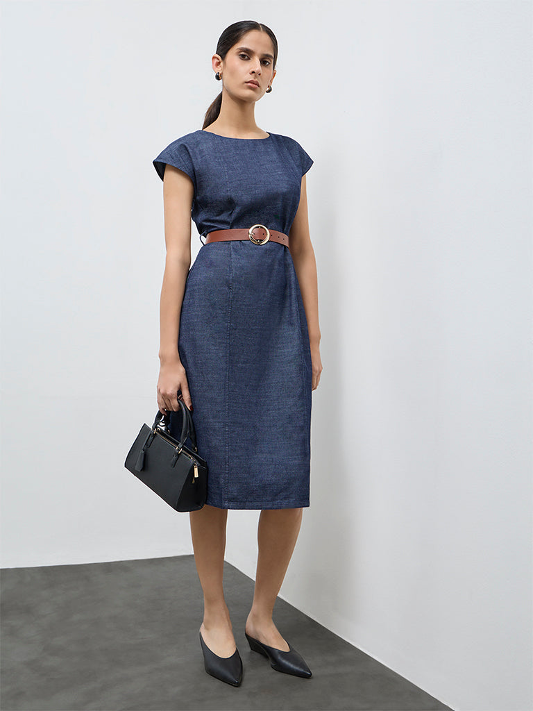 Wardrobe Navy A-Line Dress