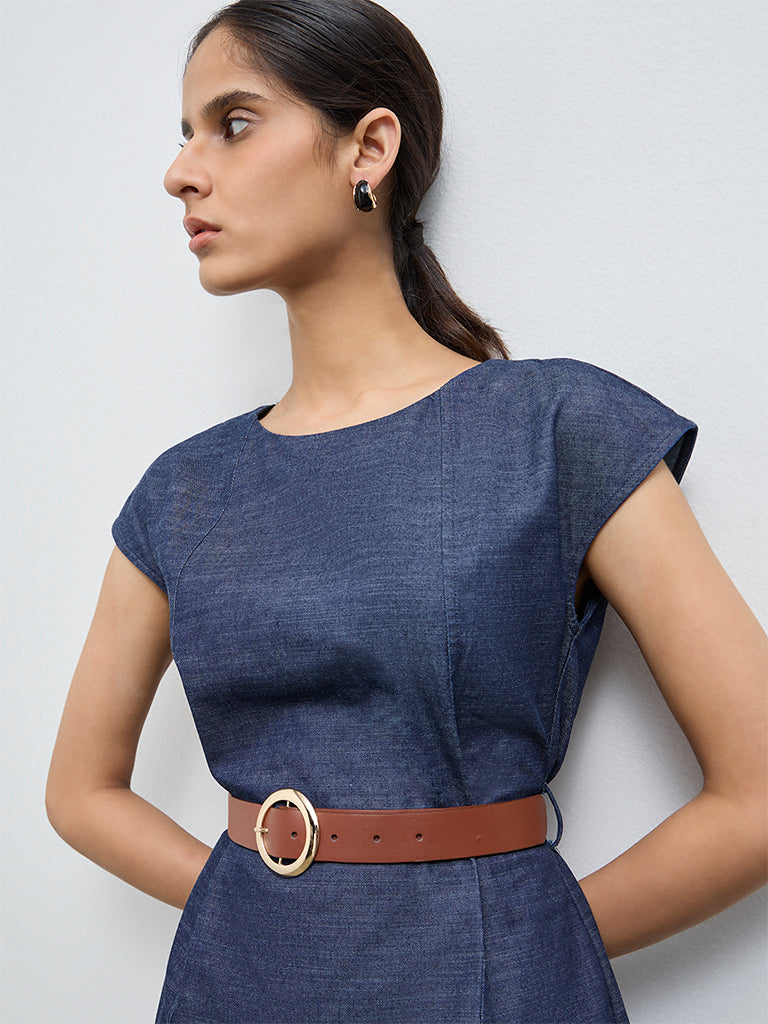 Wardrobe Navy A-Line Dress