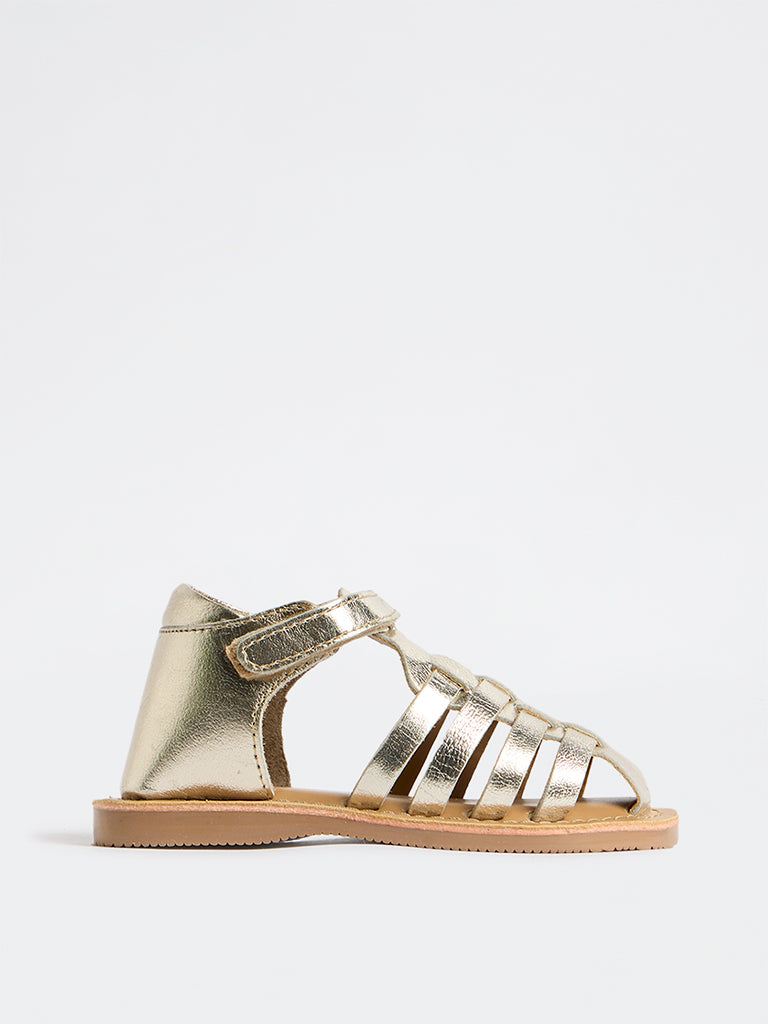 Yellow Gold Fisherman Sandals