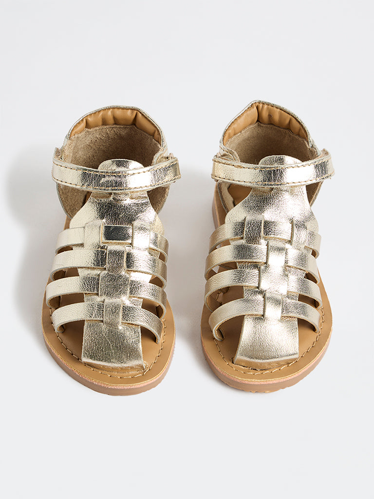 Yellow Gold Fisherman Sandals