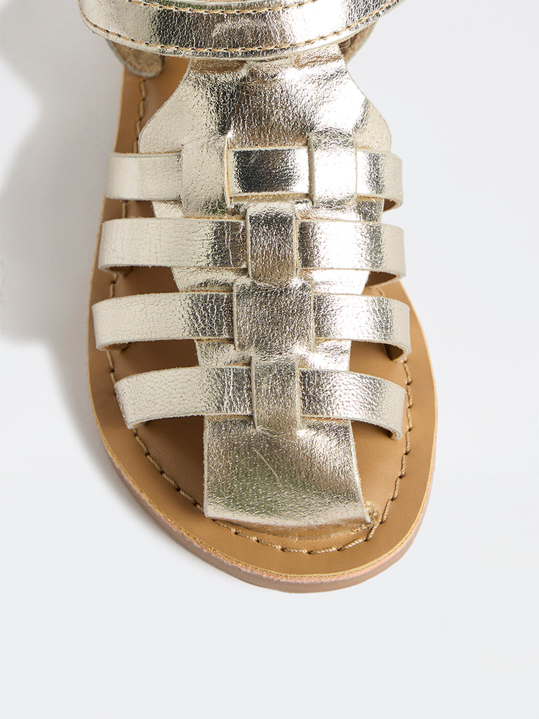 Yellow Gold Fisherman Sandals