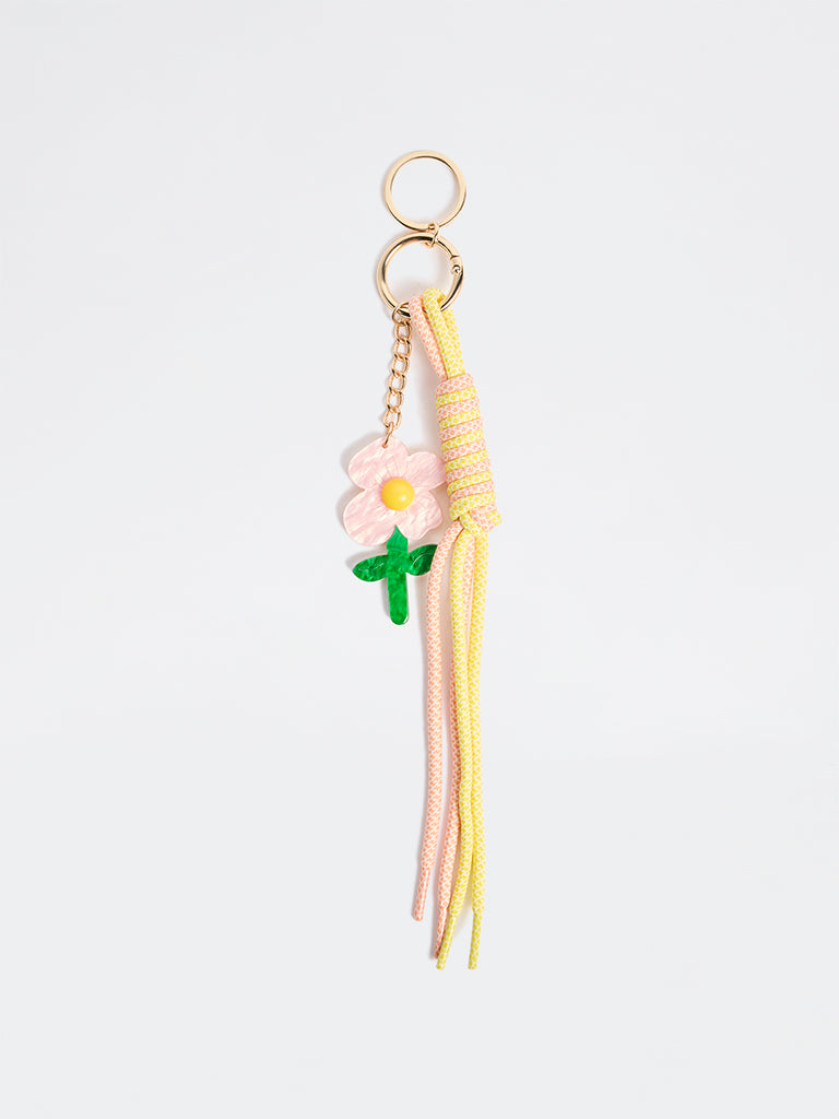 Westside Accessories Multicolour Acrylic Flower Bag Charm