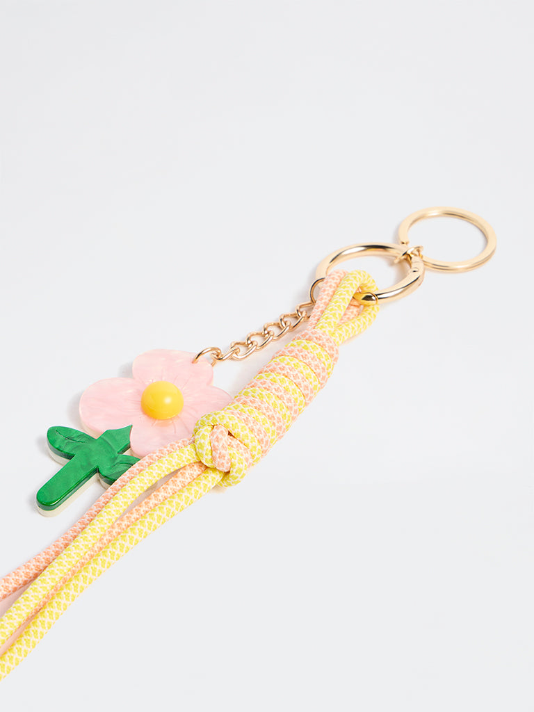 Westside Accessories Multicolour Acrylic Flower Bag Charm