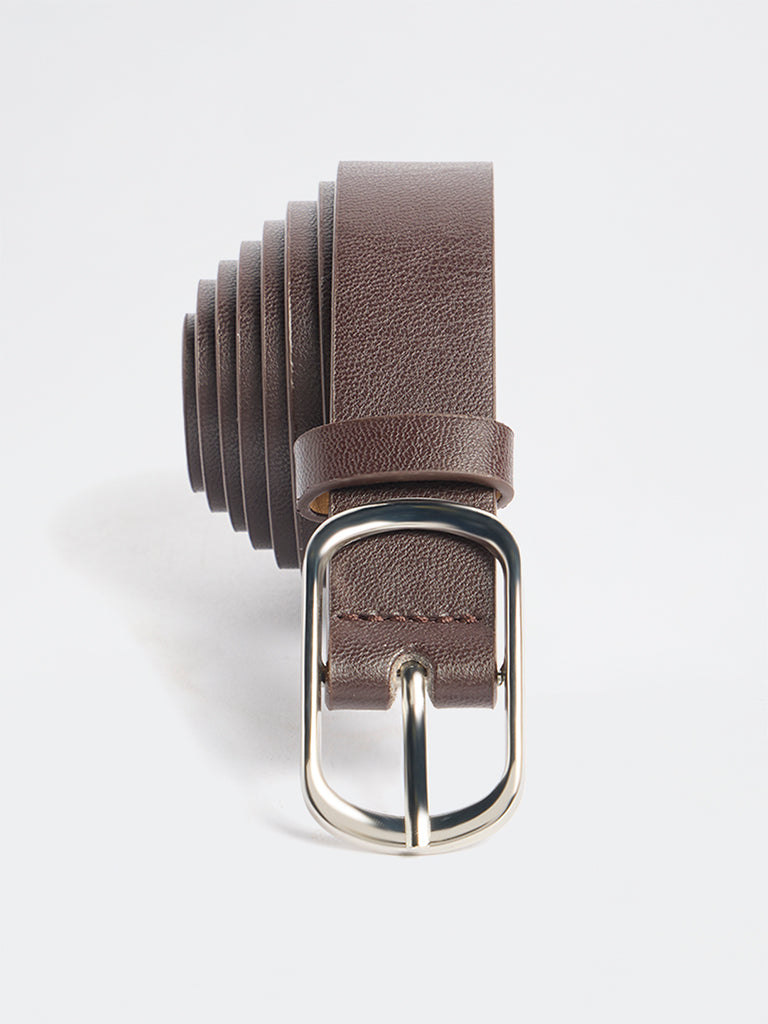 Westside Accessories Dark Brown Buckled Belt