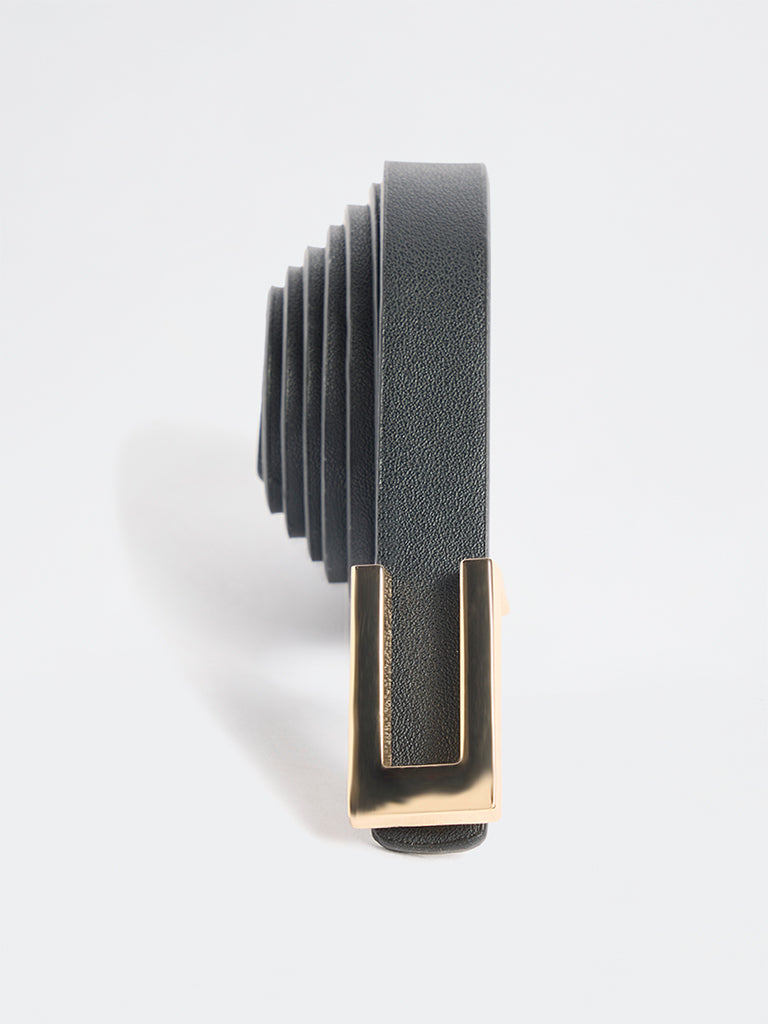 Westside Accessories Black Buckled Belt
