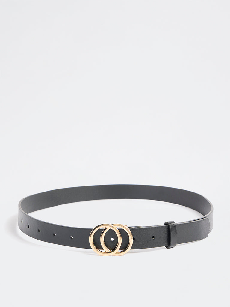 Westside Accessories Black Double-Ring Detail Belt