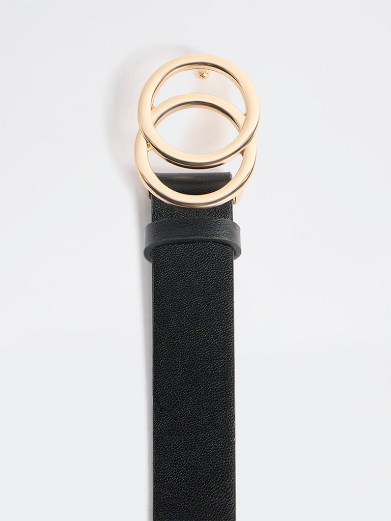 Westside Accessories Black Double-Ring Detail Belt
