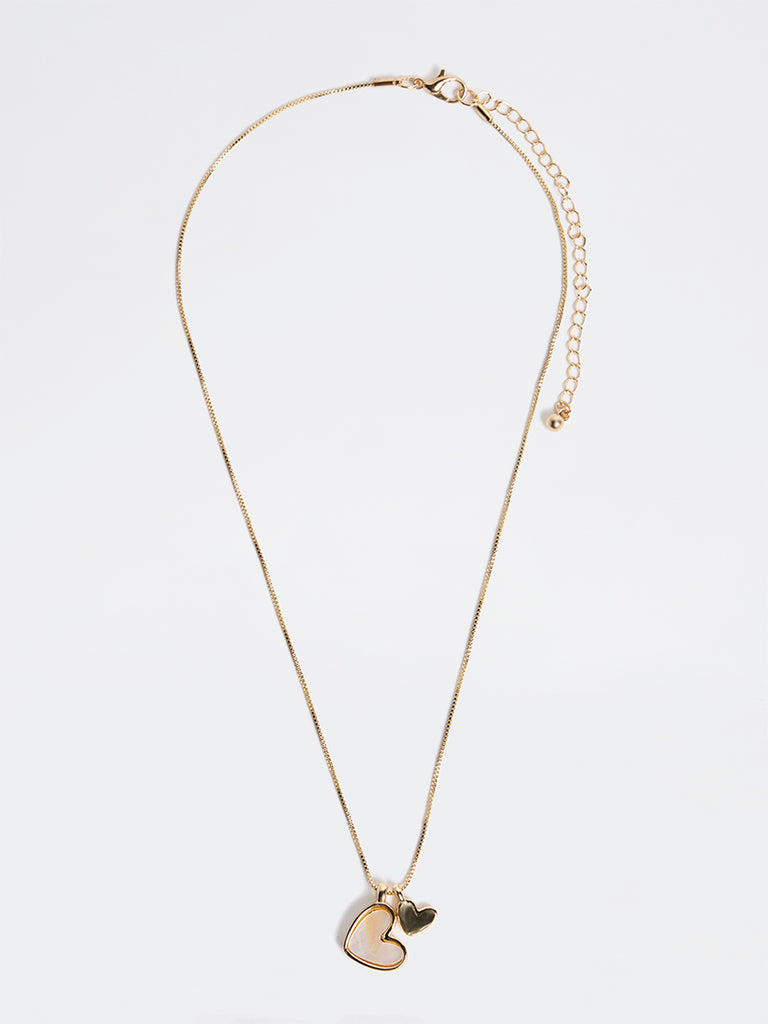 Westside Accessories Gold Heart Charm Necklace