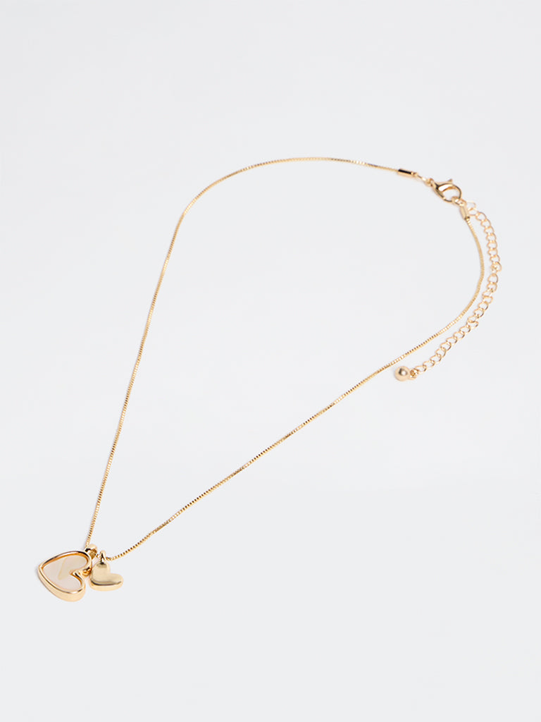 Westside Accessories Gold Heart Charm Necklace